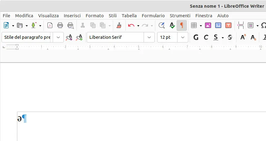 Il codice Unicode è stato sostituito dalla scevà. Il codice Unicode 0259 corrisponde alla scevà minuscola